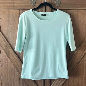 BOGNER Mint Green Short Sleeve Crew Neck T-Shirt Size 10